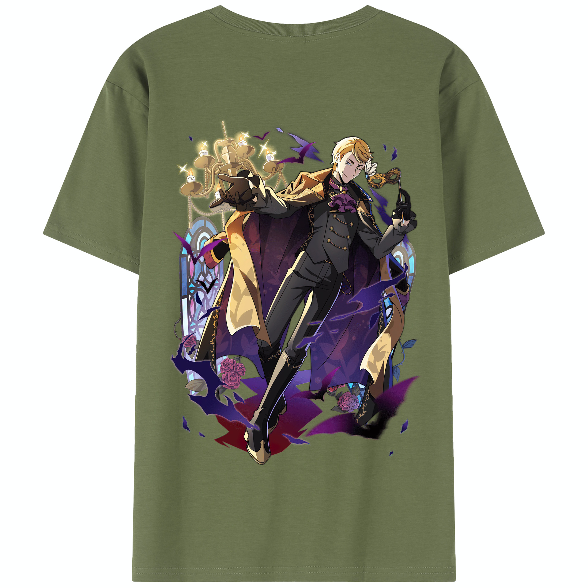 （画像用） 文豪ストレイドッグス Bungo Stray Dogs 綿100％半袖Tシャツ（背面プリント）